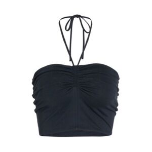 Rag & Bone Christy Halter Bandeau Bodycon Crop Top Black M